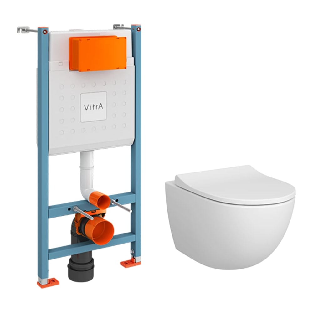 Изображение товара Комплект Vitra L-Box Sento без кнопки, сиденье тонкой с микролифтом 9830B003-7211