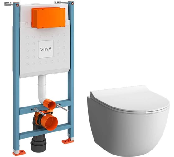 Изображение товара Комплект Vitra L-Box Sento без кнопки, сиденье тонкой с микролифтом 9830B003-7211