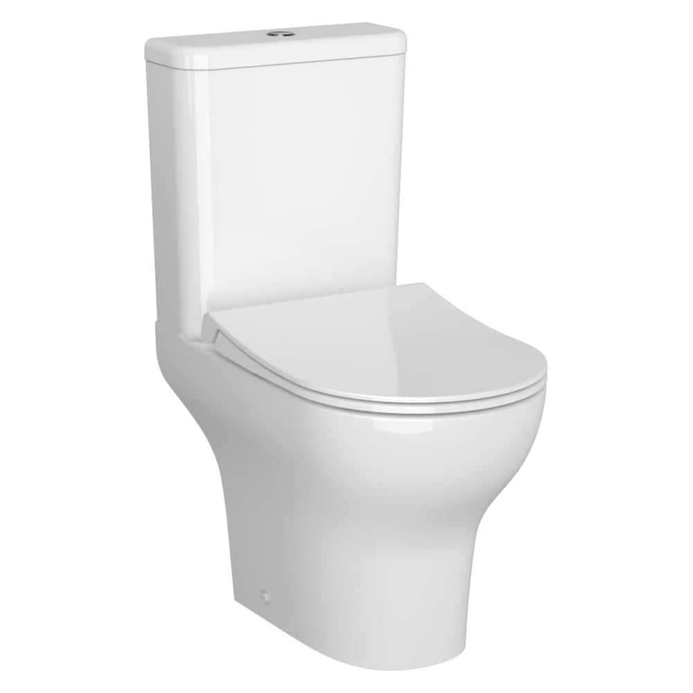 Комплект Vitra безободковый унитаз Zentrum  open back + тонкое сиденье микролифт 9824B003-7219