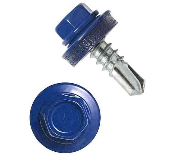 Изображение товара Саморез кровельный ООО Иж-Тандем 4,8x35мм, (RAL 5002 ультрамарин ), с шестигранной головкой, крашеный, 250шт 134767