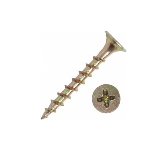 Изображение товара Саморез по дереву ООО Иж-Тандем 3,5x51мм, крупная резьба, желтый цинк, 1кг 125045