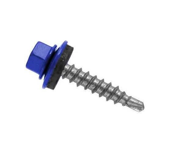 Изображение товара Саморез кровельный ООО Иж-Тандем 4,8x35мм, (RAL 5005 сигнальный синий), с шестигранной головкой, крашеный, 250 шт 134769