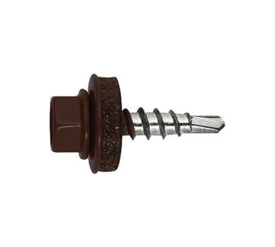 Изображение товара Саморез кровельный ООО Иж-Тандем 4,8x35мм, (RAL 8017 шоколадно-коричневый), с шестигранной головкой, крашеный, 250 шт 134899