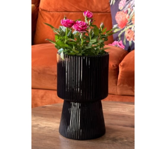 Изображение товара Кашпо Scheurich керамика Barcelona d14см h22см черный 0 73371