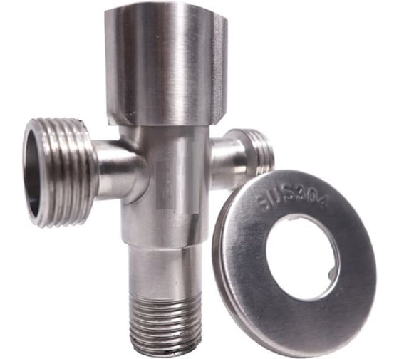 Изображение товара Кран угловой для бытовой техники FT Group 1/2x3/4x1/2 н/н/н, двойное подключение 773202