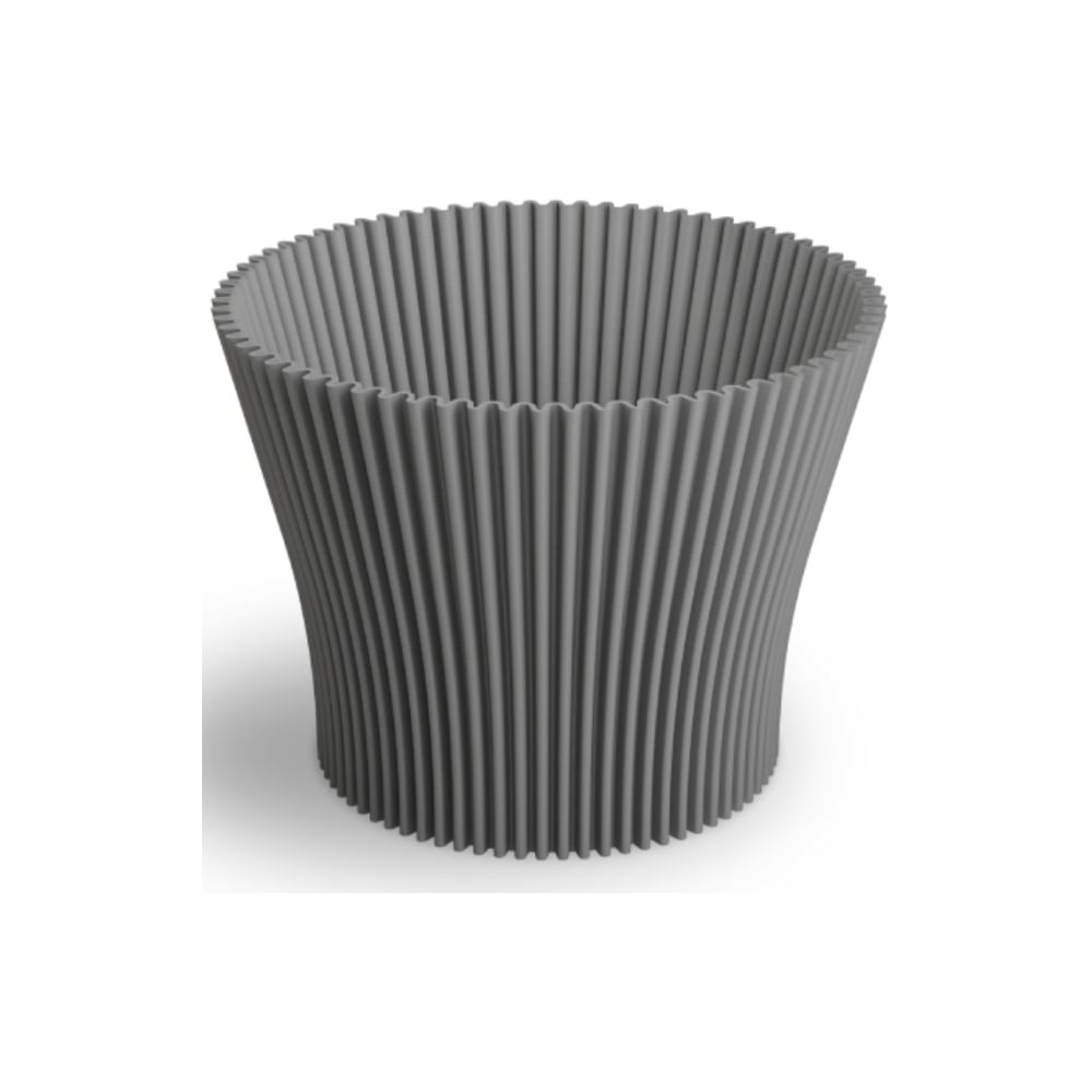 Изображение товара Кашпо ФлораПласт Lotos круглая форма 15 см серое