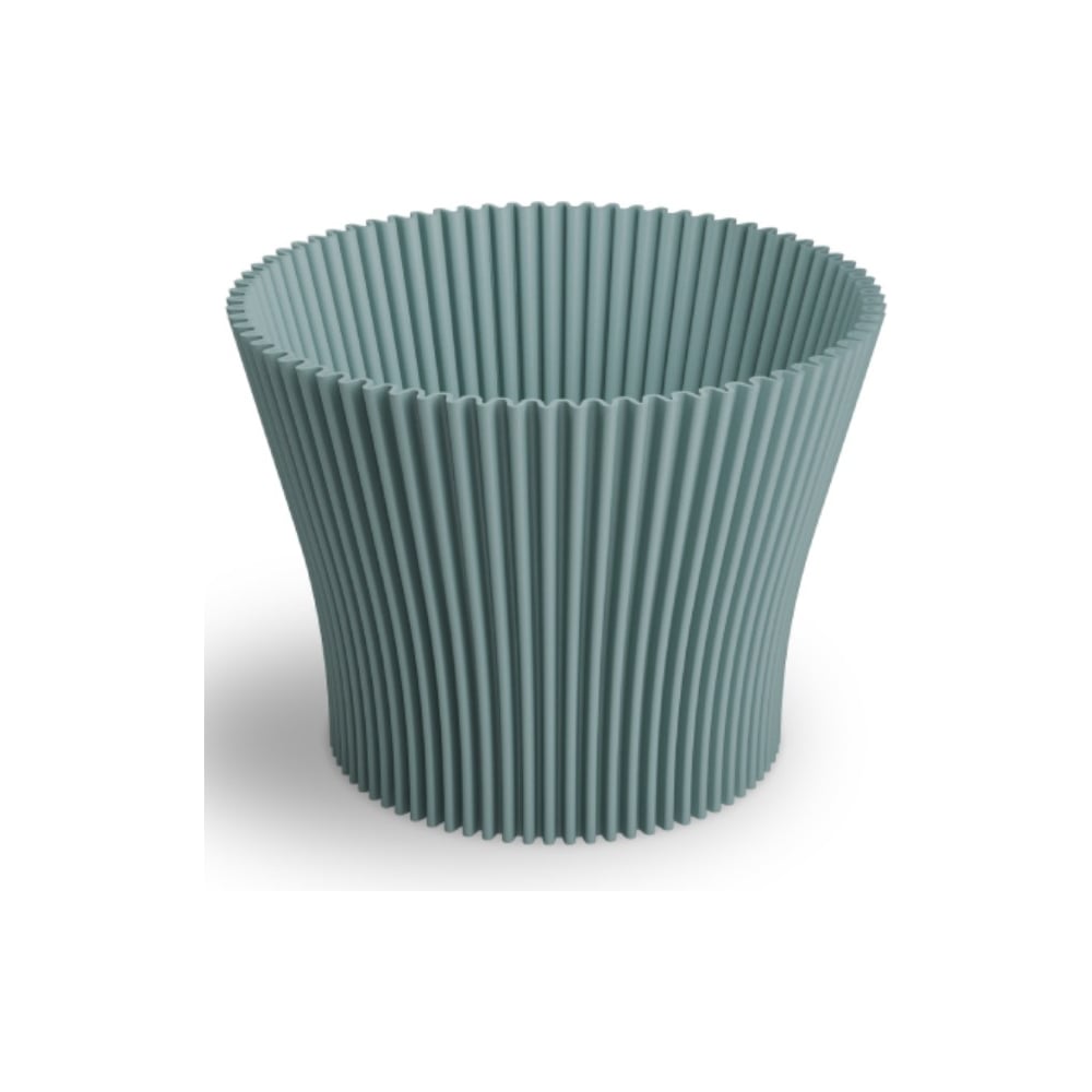 Изображение товара Кашпо ФлораПласт Lotos 15см мятное пластиковое для растений и цветов