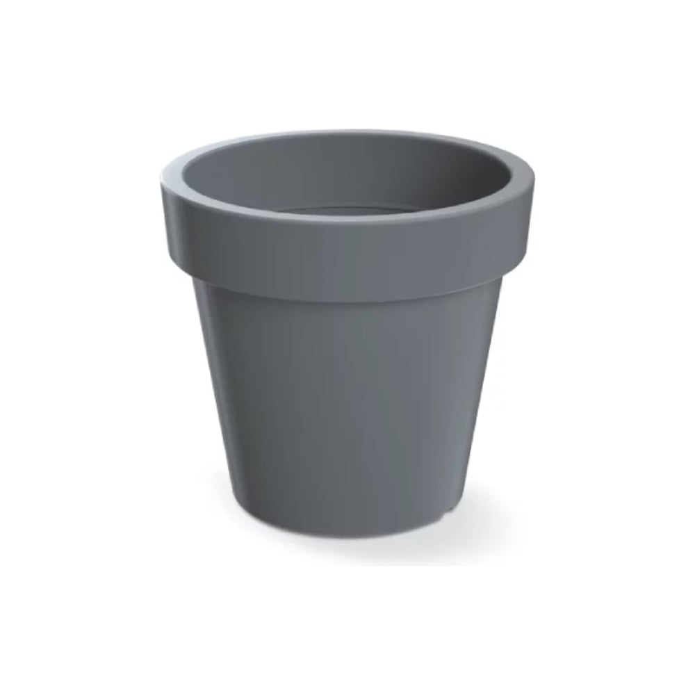 Изображение товара Кашпо ФлораПласт пластик d34,5см h31см 18,8л серое для растений