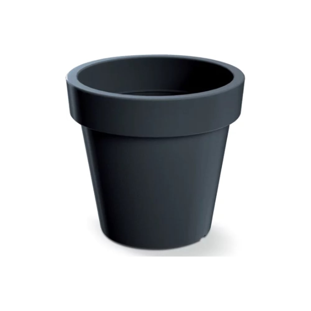 Изображение товара Кашпо ФлораПласт пластиковое 34,5 см антрацит для растений