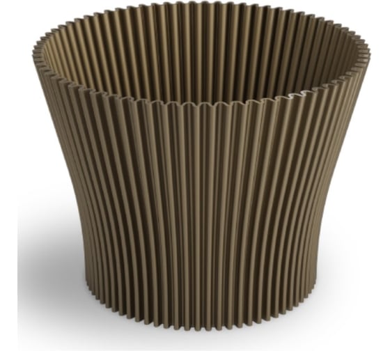 Изображение товара Кашпо ФлораПласт пластик Lotos d17см h14,5см 2,31л золото 0 72040