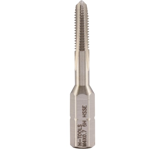 Изображение товара Метчик для шуруповерта H-Tools М4 шаг 0.7мм HSSE 6h L-40мм 940040EHT