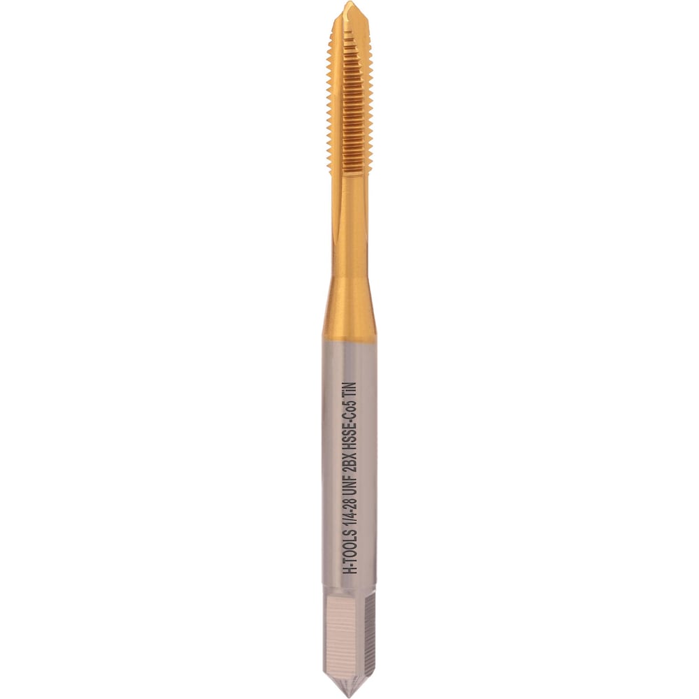 Изображение товара Метчик машинный H-Tools UNF 1/4 -28 DIN371 HSSE-TiN 80мм
