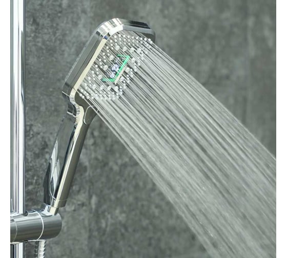 Изображение товара Лейка для душа светодиодная OLIVE'S квадратная, с дисплеем D172LED