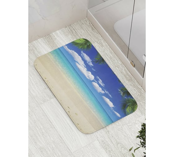 Изображение товара Коврик противоскользящий JoyArty "Пляжные ракушки" для ванной, сауны, бассейна, bath_8964