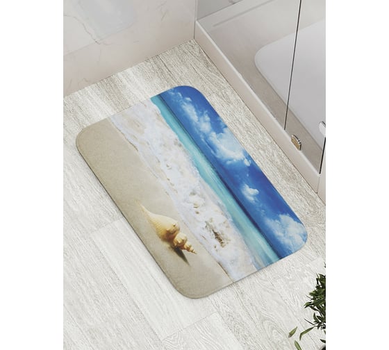 Изображение товара Коврик противоскользящий JoyArty "Ракушка на берегу" для ванной, сауны, бассейна, bath_8972