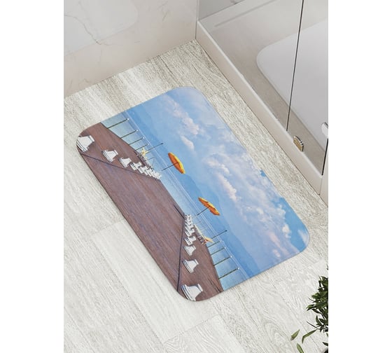 Изображение товара Коврик противоскользящий JoyArty "Уютный пирс" для ванной, сауны, бассейна, bath_9158