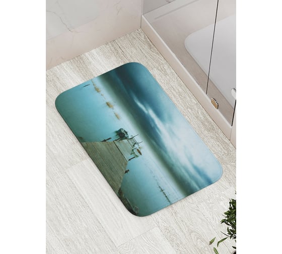Изображение товара Коврик противоскользящий JoyArty "Лодки у причала" для ванной, сауны, бассейна, bath_9170