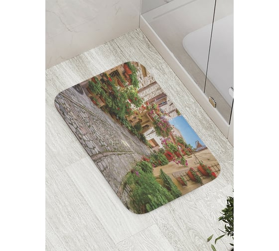 Изображение товара Коврик противоскользящий JoyArty "Итальянская мостовая" для ванной, сауны, бассейна, bath_9208