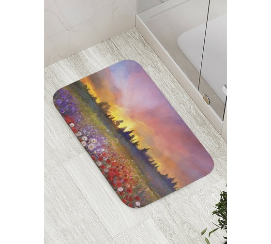 Изображение товара Коврик противоскользящий JoyArty "Долина весны" для ванной, сауны, бассейна, bath_9184