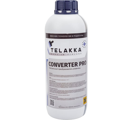 Изображение товара Нейтральный преобразователь ржавчины Telakka CONVERTER PRO 1 л 4631160697555
