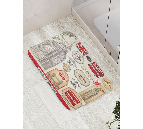 Изображение товара Коврик противоскользящий JoyArty "Я люблю Лондон" для ванной, сауны, бассейна, bath_9409
