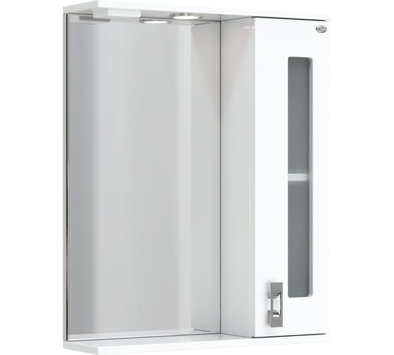 Изображение товара Шкаф-зеркало Onika Кристалл 58 белый, правый, с подсветкой 205818