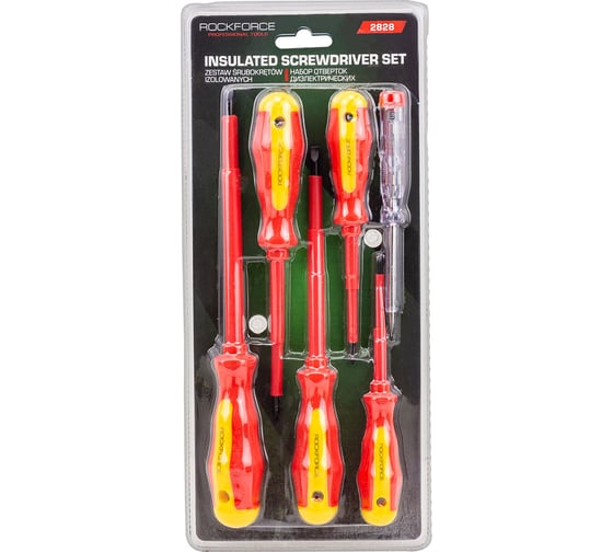 Изображение товара Отвертки диэлектрические Rockforce набор 6 предметов RF-2828(66005)