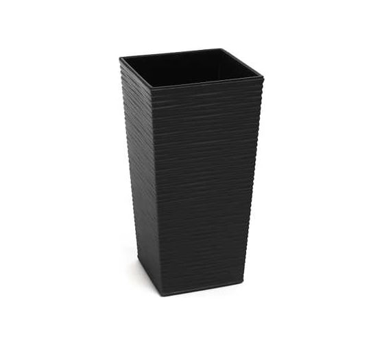 Изображение товара Кашпо SCHEURICH FINEZJA 19x19x36 dluto черный, с вкладышем 041115