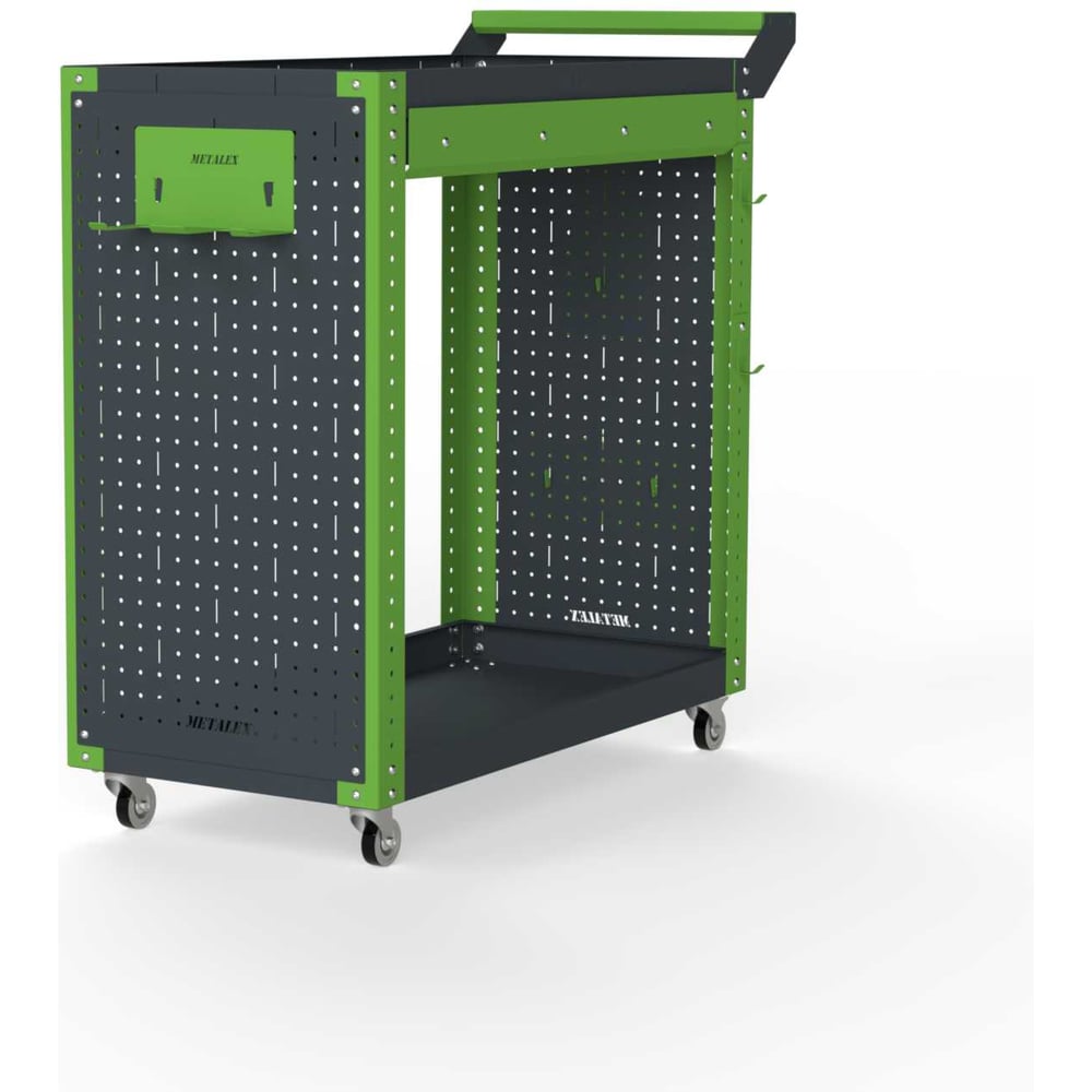 Изображение товара Тележка инструментическая ООО Металекс 2А 700x450x800 серо-зеленая