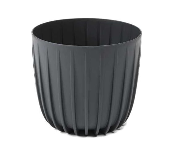 Изображение товара Кашпо SCHEURICH MIRA низкая recycled d17.8, h15.6 см, 2.9л, антрацит 072686