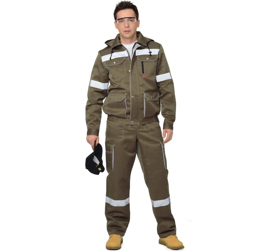Изображение товара Костюм СИРИУС Титан: куртка кор., полукомбинезон хаки с СОП р. 112-116/182-188 51225