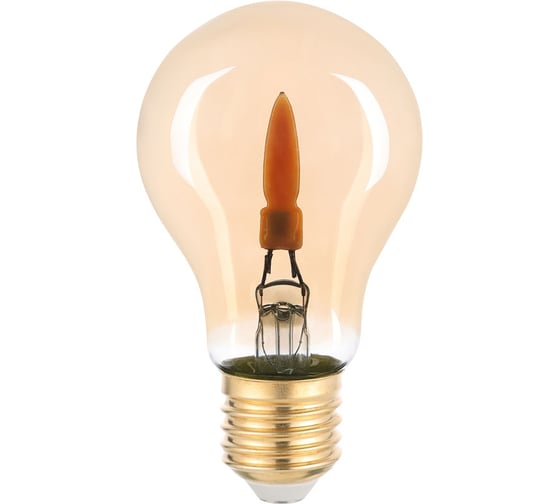 Изображение товара Филаментная светодиодная лампа General Lighting Systems под пламя GLDEN-A60S-6-230-E27-1800 груша, золотая 685009