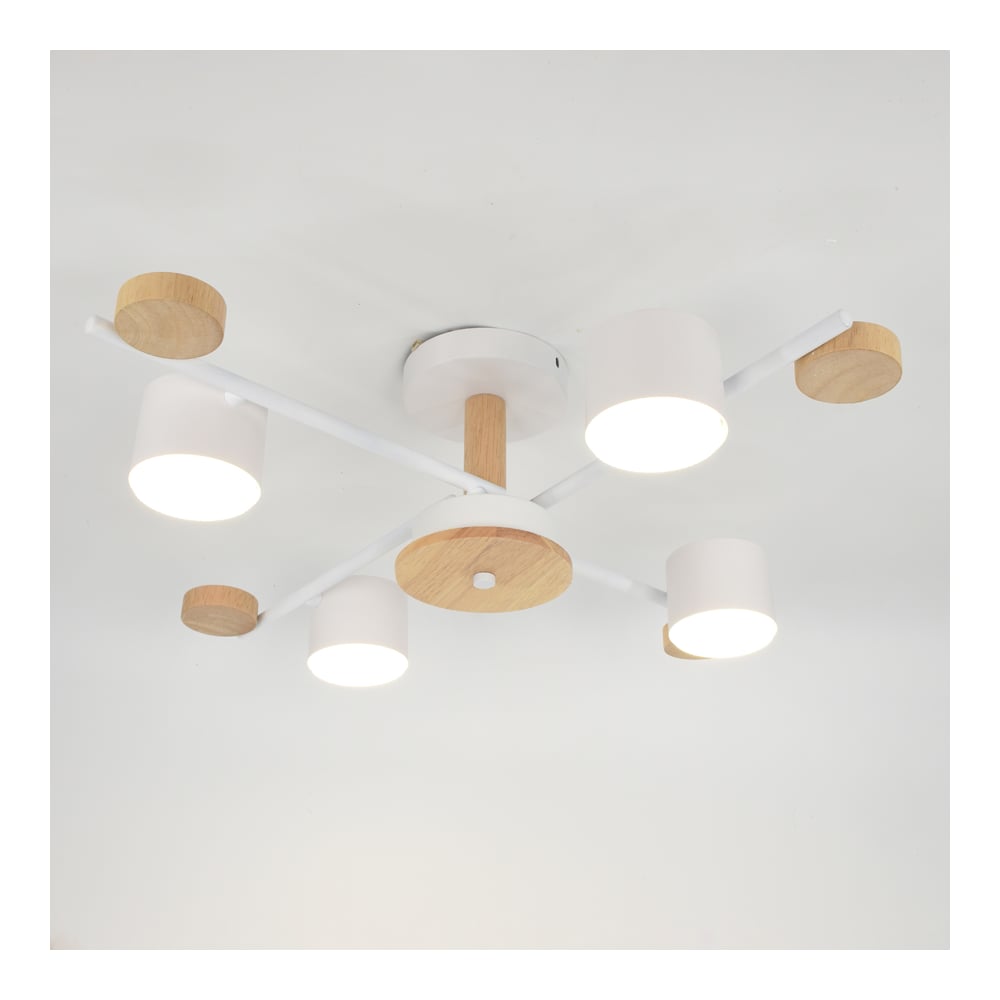 Изображение товара Люстра General Lighting Systems Венто GCHL-4GX53-M белая с деревом