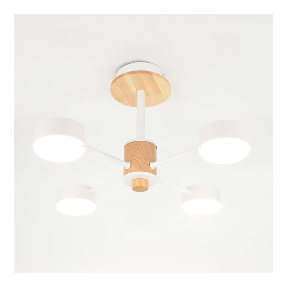 Изображение товара Люстра под лампу General Lighting Systems Элизиум GCHL-4GX53-M белая дерево