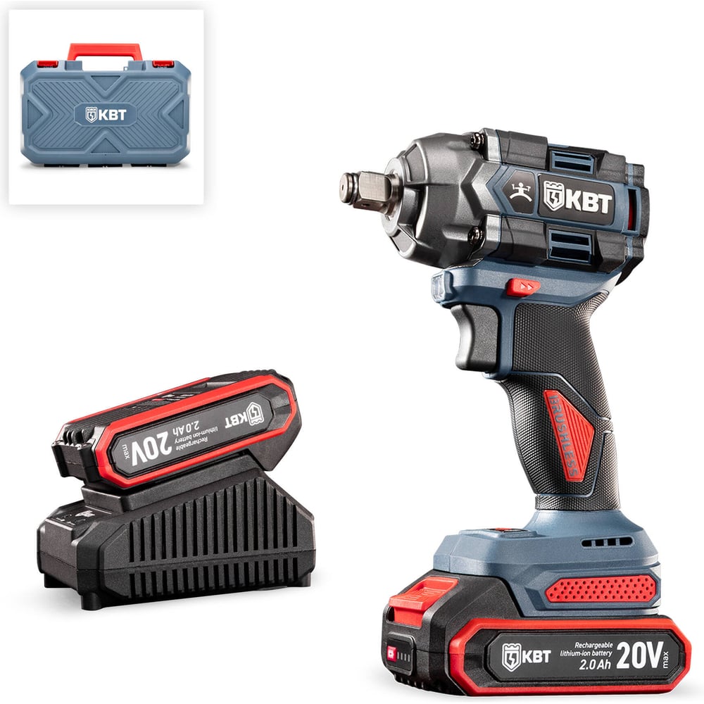 Изображение товара Гайковерт КВТ WB-20-350 ПРОФИ ударный аккумуляторный бесщеточный 104571