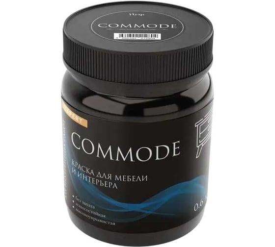 Изображение товара Акриловая краска для мебели и интерьера Goodhim COMMODE Нуар (графитовый), 0.6л 12804