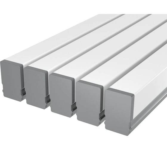 Изображение товара Комплект профиля Ledcraft LC-LP0616M1716-1x5Silver 5 шт серебро (1м профиль+1м рассеиватель+2 заглушки+2 крепежа) 1616140491