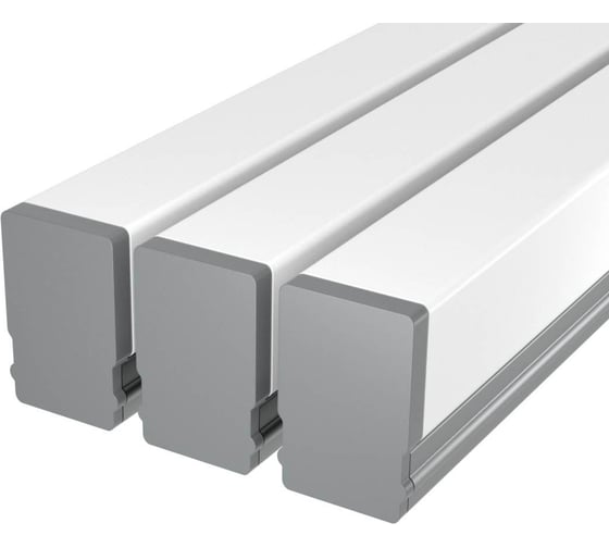 Изображение товара Комплект профиля Ledcraft LC-LP0616M1716-1x3Silver 3 шт серебро (1м профиль+1м рассеиватель+2 заглушки+2 крепежа) 1616140175