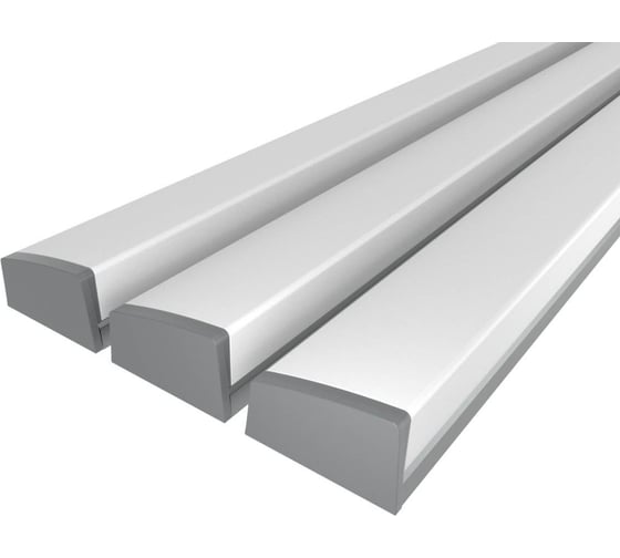 Изображение товара Комплект профиля Ledcraft LC-LP0733M36T-1x3Silver 3 шт серебро (1м профиль+1м рассеиватель+2 заглушки) 1616140232