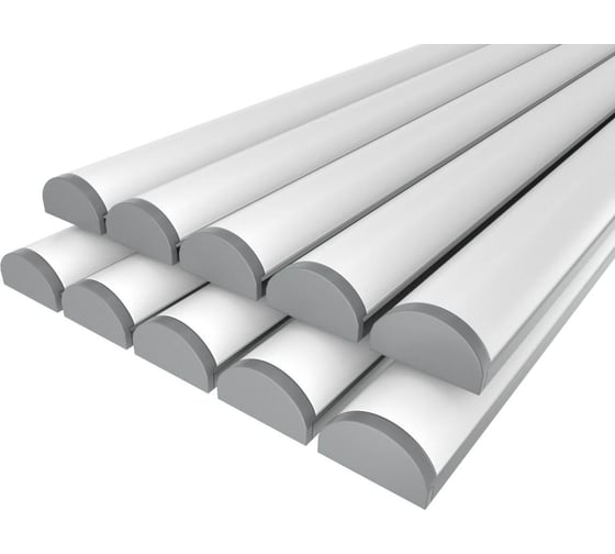 Изображение товара Комплект профиля Ledcraft LC-LP0733M36R-1x10Silver 10 шт серебро (1м профиль+1м рассеиватель+2 заглушки) 1616140707