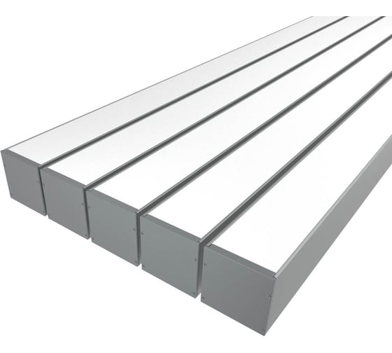 Изображение товара Комплект профиля Ledcraft LC-LP100100M94-1x5Silver 5 шт серебро (1м профиль+1м рассеиватель+2 заглушки+комплект шурупов) 1616140606