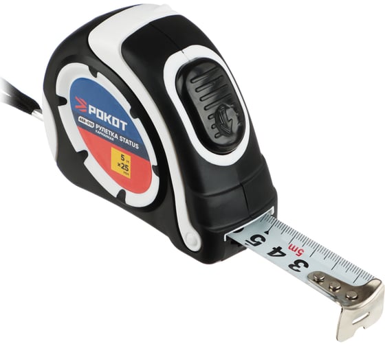 Изображение товара Карманная рулетка РОКОТ STATUS автостоп, 5мх25мм 658-010