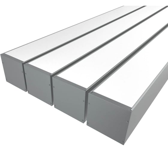 Изображение товара Комплект профиля Ledcraft LC-LP100100M94-1x4Silver 4 шт серебро (1м профиль+1м рассеиватель+2 заглушки+комплект шурупов) 1616140448