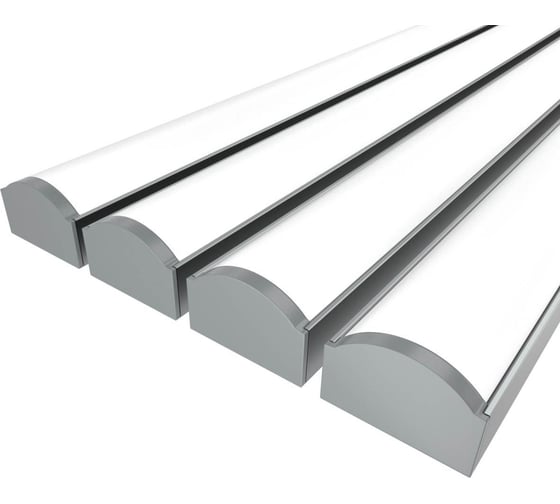 Изображение товара Комплект профиля Ledcraft LC-LP1022M20-1x4Silver 4 шт серебро (1м профиль+1м рассеиватель+2 заглушки) 1616140439