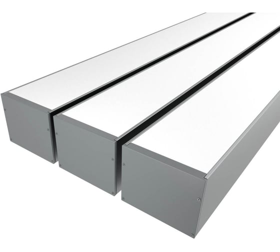 Изображение товара Комплект профиля Ledcraft LC-LP100120M115-1x3Silver 3 шт серебро (1м профиль+1м рассеиватель+2 заглушки+комплект шурупов) 1616140322