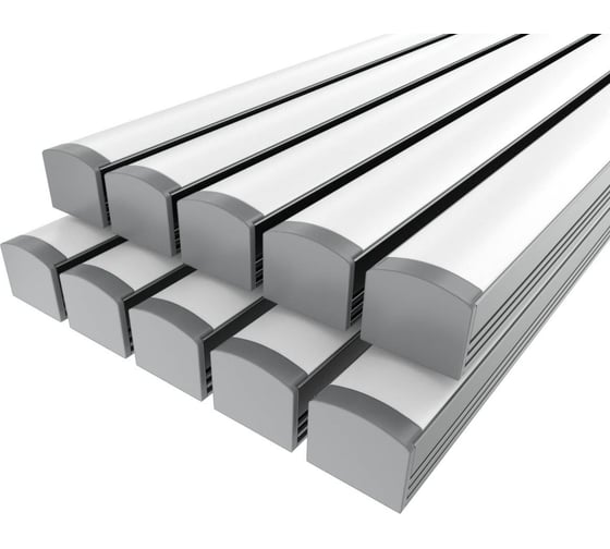 Изображение товара Комплект профиля Ledcraft LC-LP1216M16-1x10Silver 10 шт серебро (1м профиль+1м рассеиватель+2 заглушки+2 крепежа) 1616140655