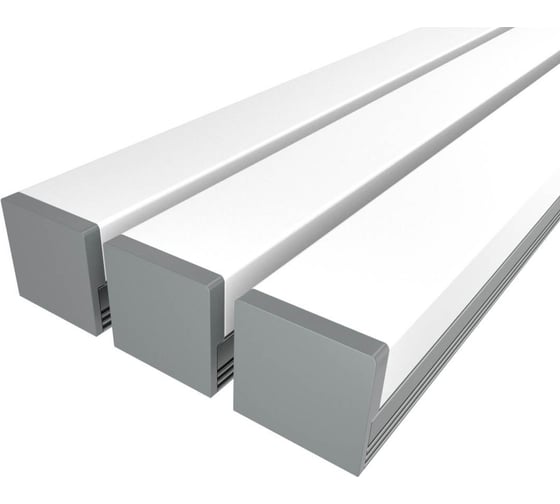 Изображение товара Комплект профиля Ledcraft LC-LP1228M1728-1x3Silver 3 шт серебро (1м профиль+1м рассеиватель+2 заглушки) 1616140201