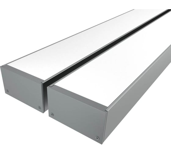 Изображение товара Комплект профиля Ledcraft LC-LP2035M34-1x2Silver 2 шт серебро (1м профиль+1м рассеиватель+2 заглушки+комплект шурупов) 1616140124