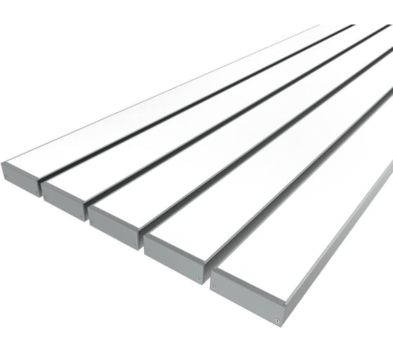 Изображение товара Комплект профиля Ledcraft LC-LP2060M55-1x5Silver 5 шт серебро (1м профиль+1м рассеиватель+2 заглушки+комплект шурупов) 1616140602
