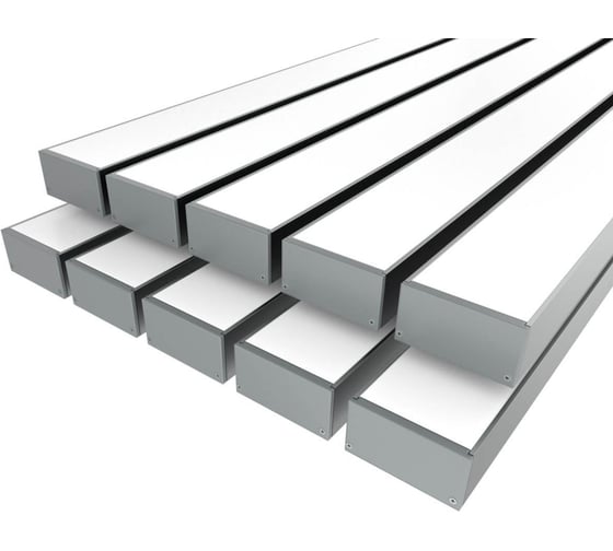 Изображение товара Комплект профиля Ledcraft LC-LP3260M55-1x10Silver 10 шт серебро (1м профиль+1м рассеиватель+2 заглушки+комплект шурупов) 1616140762